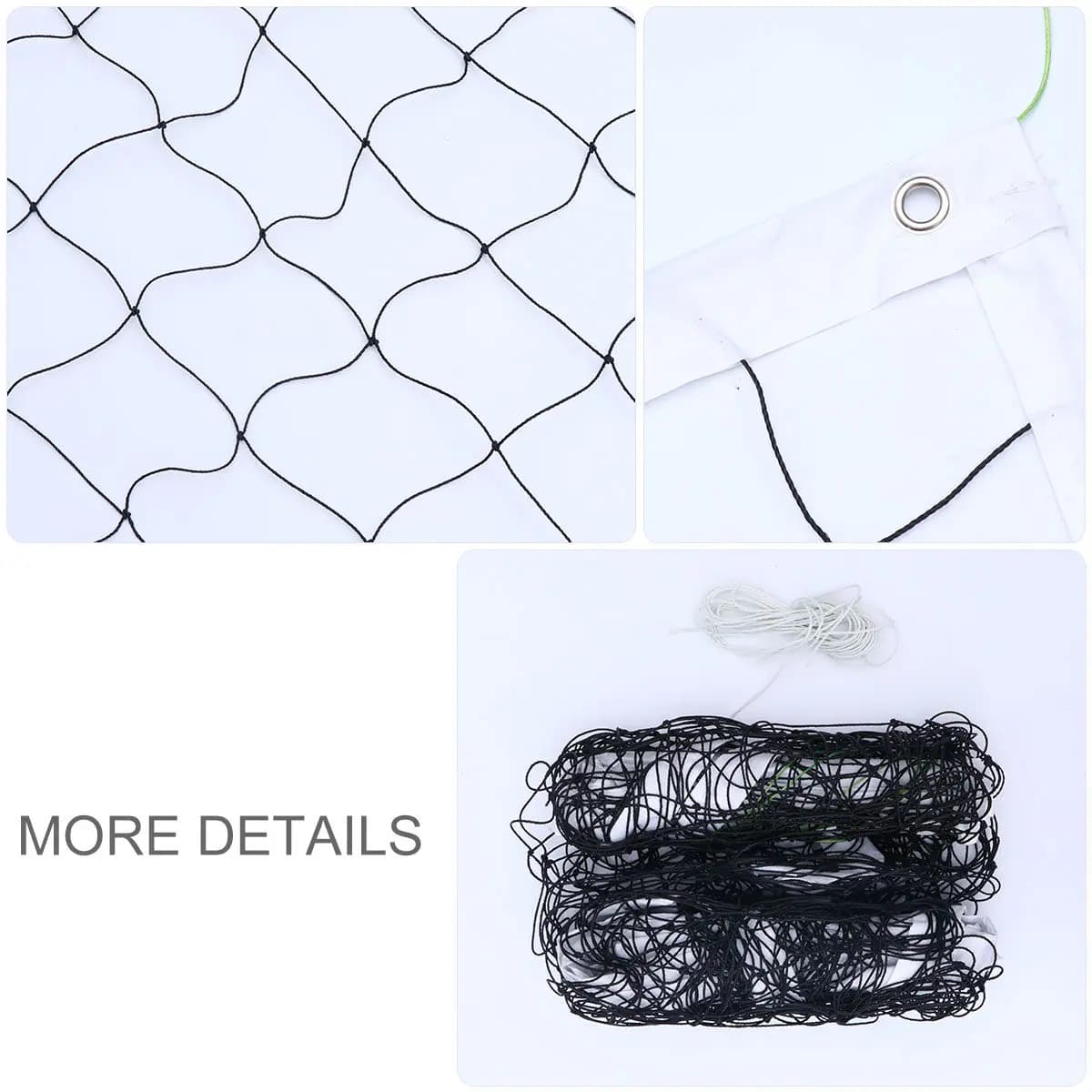 1Set Sports Volleyball Net High Strength Mesh Lightweight Easy Carry Beach Volleyball Net for Family Exercise Training Backyard