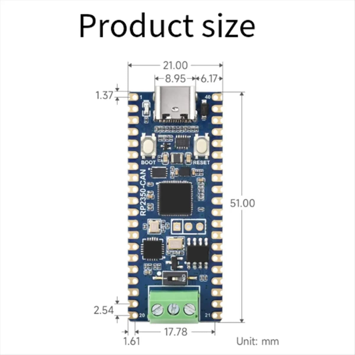 #29I Computer Accessories,For Raspberry Pi Pico Microcontroller Development Board (PCB)