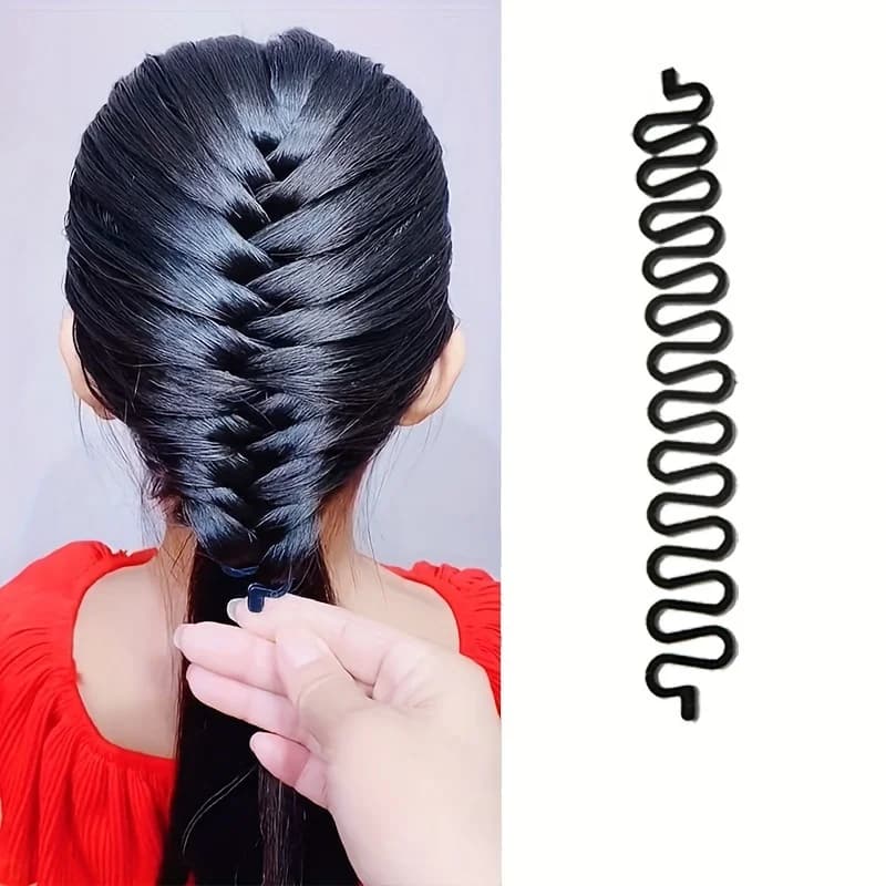 9 pezzi di pettine per acconciature fai da te nero o marrone, accessori di bellezza magica per trecce a coda di pesce