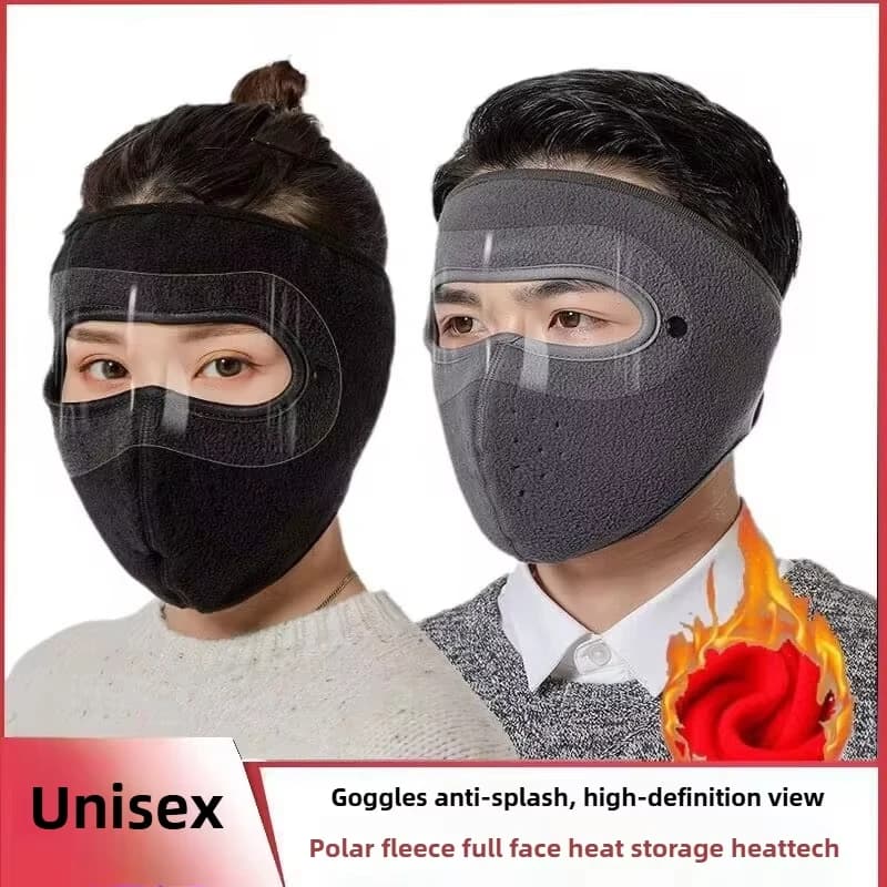 5 pezzi maschera invernale in velluto caldo con occhiali antipolvere antivento ciclismo bicicletta maschera da sci per uomo donna tempo freddo all'aperto