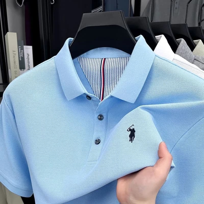 Polo a maniche corte 100% cotone uomo moda estiva classica paulo marchio di lusso ricamo personalizzato casual business t-shirt traspirante