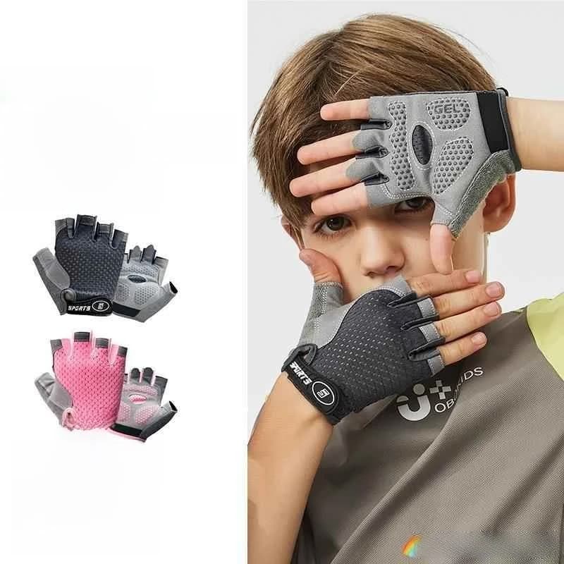 Guanti Sportivi per Bambini 2024, Traspiranti, Antiscivolo, Resistenti all'Usura, per Bici Senza Pedali, Arrampicata, Ciclismo, Skateboard