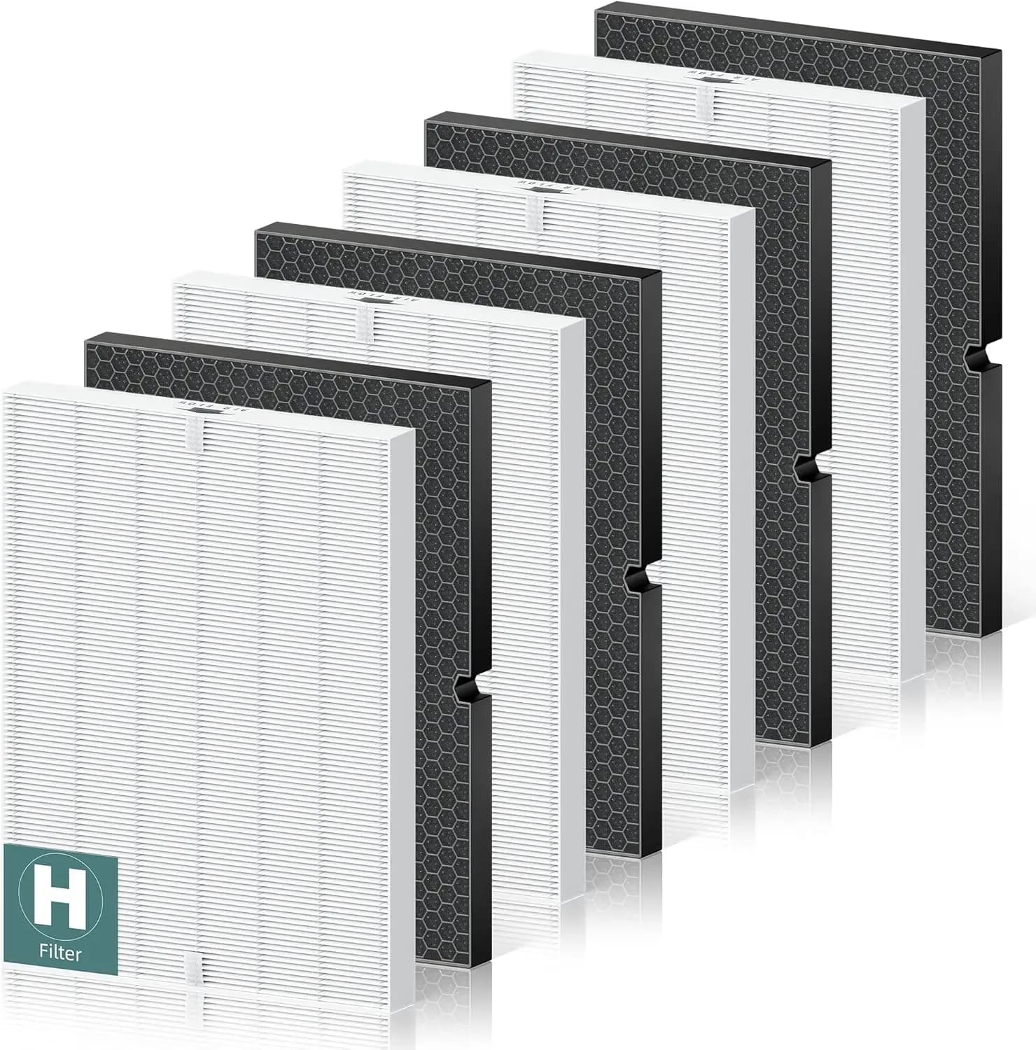 Filtro di ricambio H per purificatore d'aria Winix 5500-2 AM80, confezione combinata ad alta efficienza e carbone attivo, set da 4