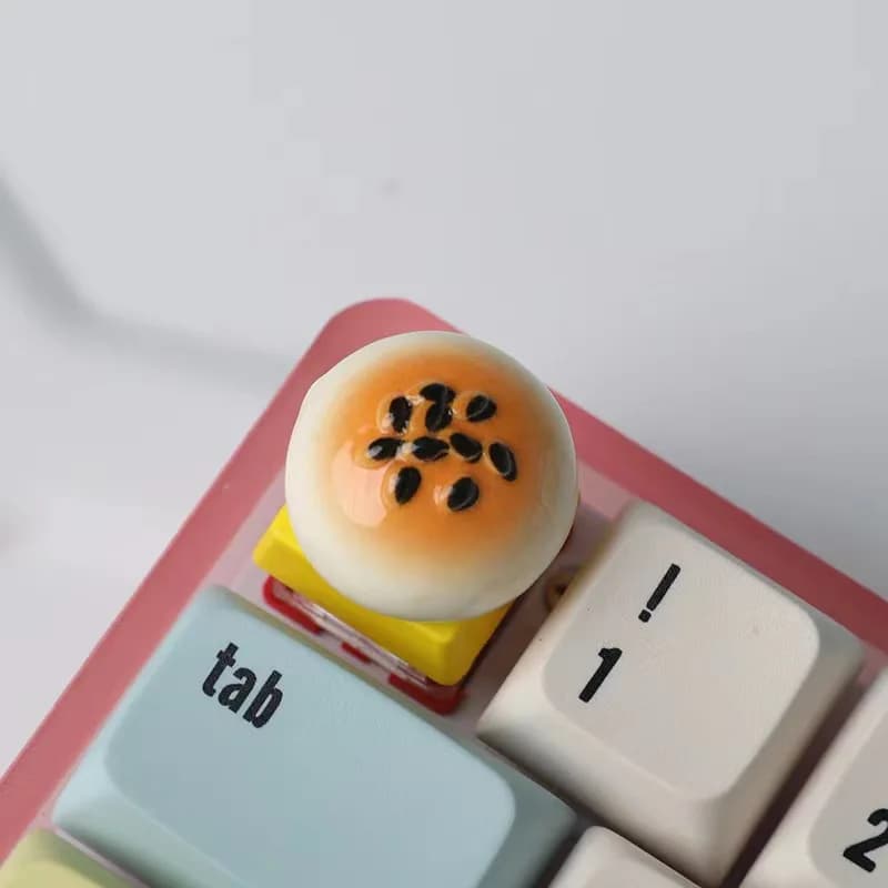 Copritasti creativi con ciambelle di pane, personalità personalizzata, carino, per regalo per tastiera meccanica Cherry MX Switch