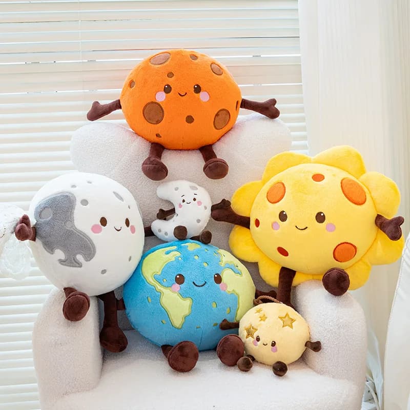 Cartoon Planet giocattoli di peluche Kawaii 10 cm The Earth bambola di pezza zaino decorazione bambini compleanno regali di Natale