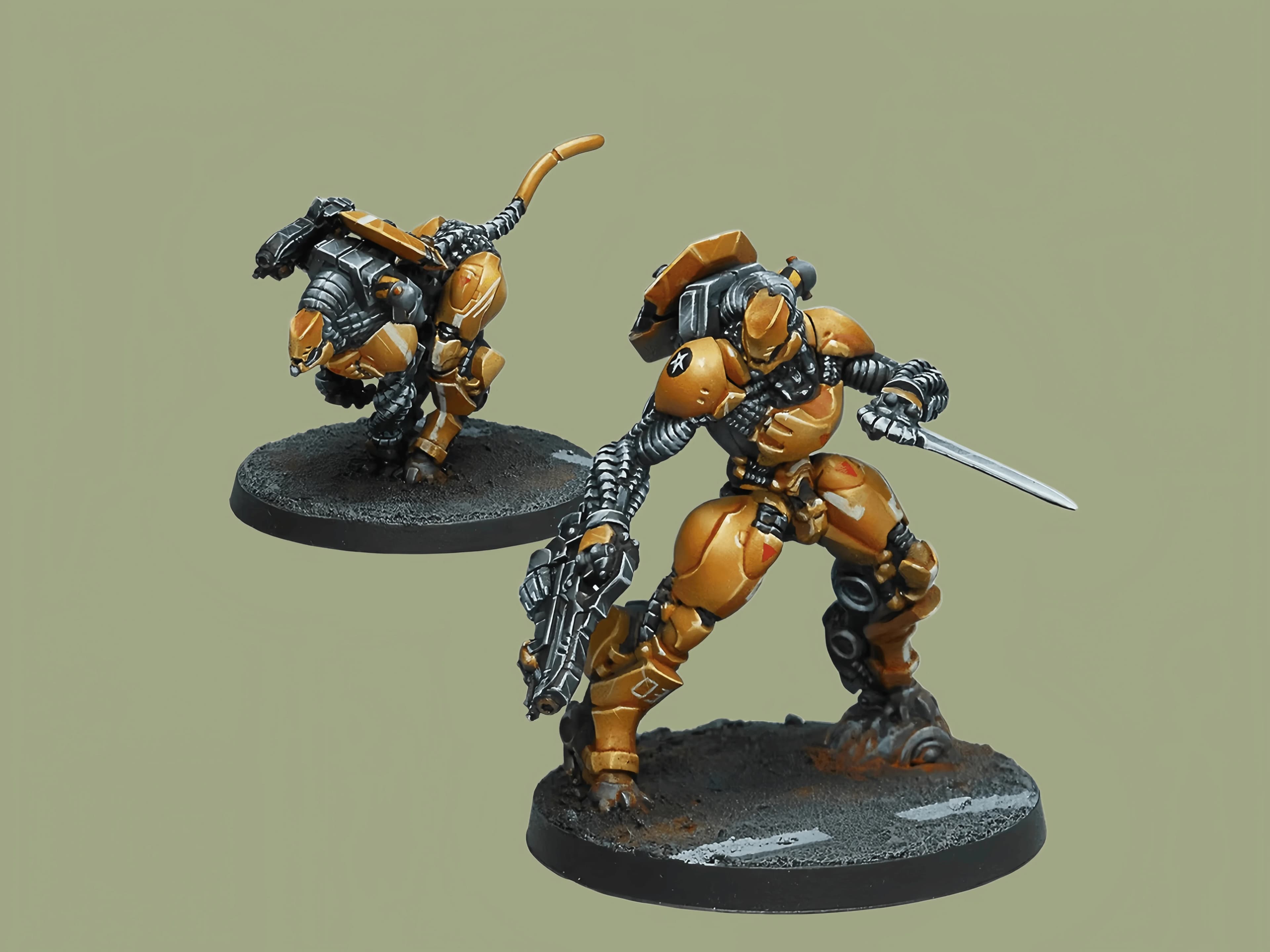 Kit di montaggio modello in resina pressofusa, GK, Resin Combat Team 2, non verniciato, con base inclusa