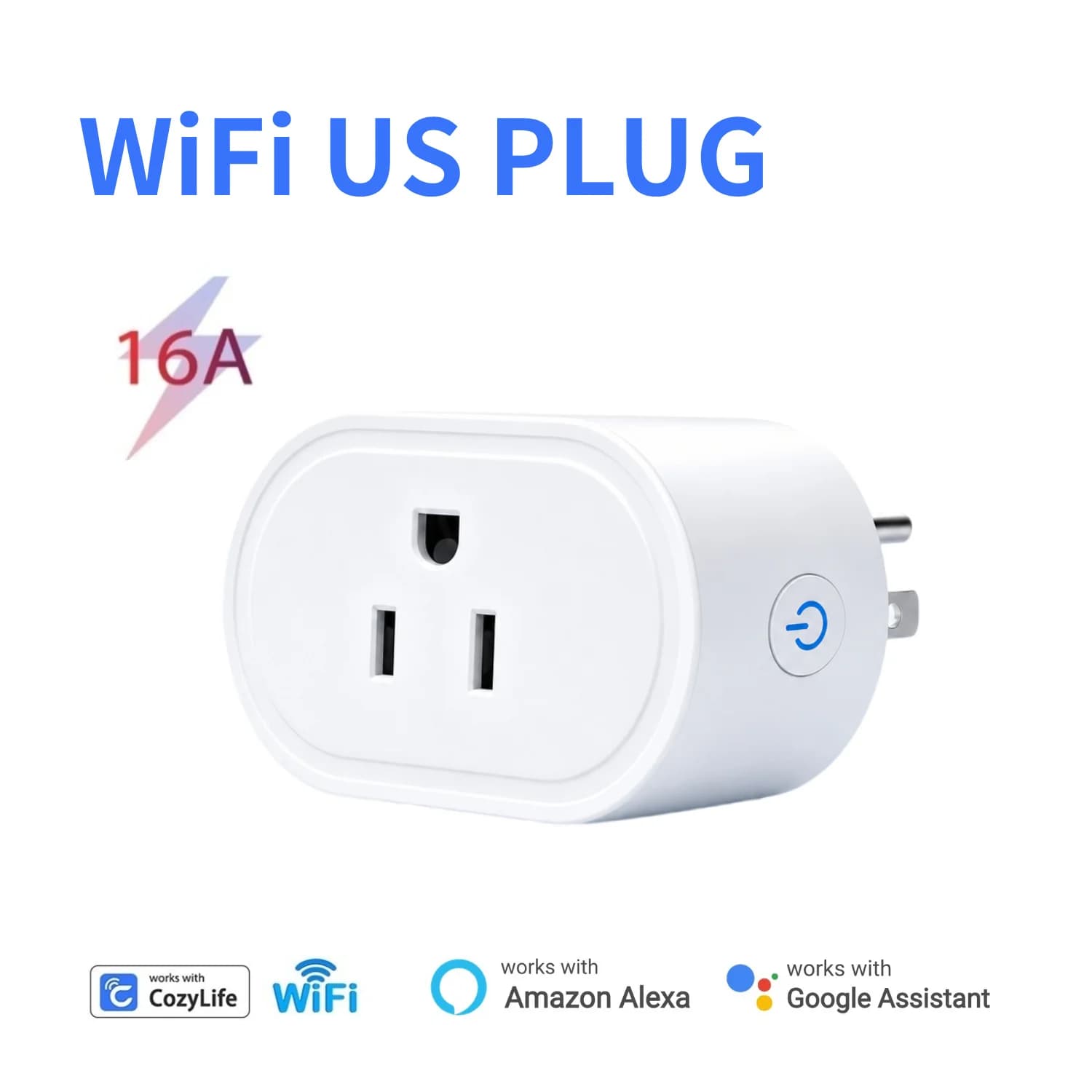 Smart Plug US Standard 16A WiFi Outlet Works With Alexa Google Assistant APP Remote Control Timer Group Control for US