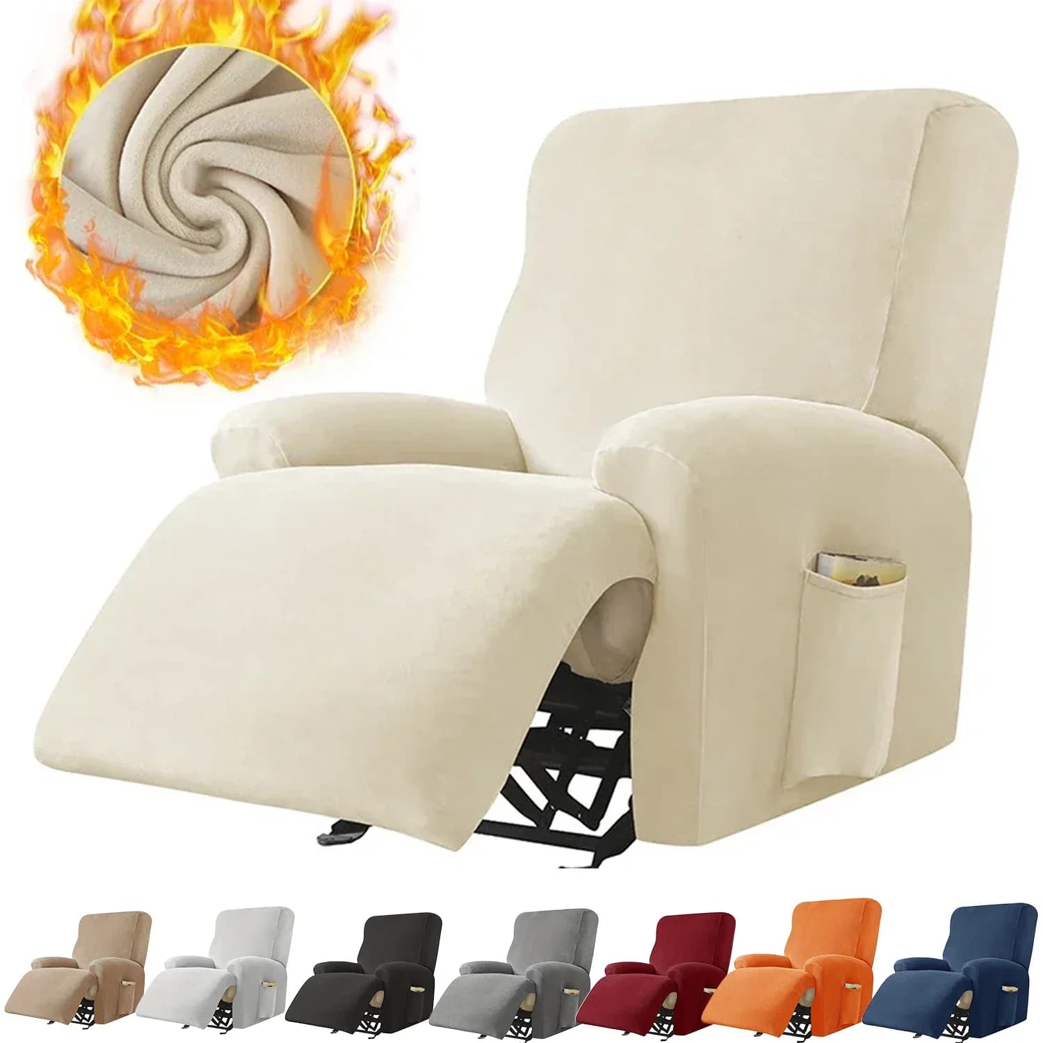 4 pz/set Velluto Diviso Divano Reclinabile Copridivano Elasticizzato Super Morbido Coprisedie Reclinabili Relax Poltrona Protezione Casa 커