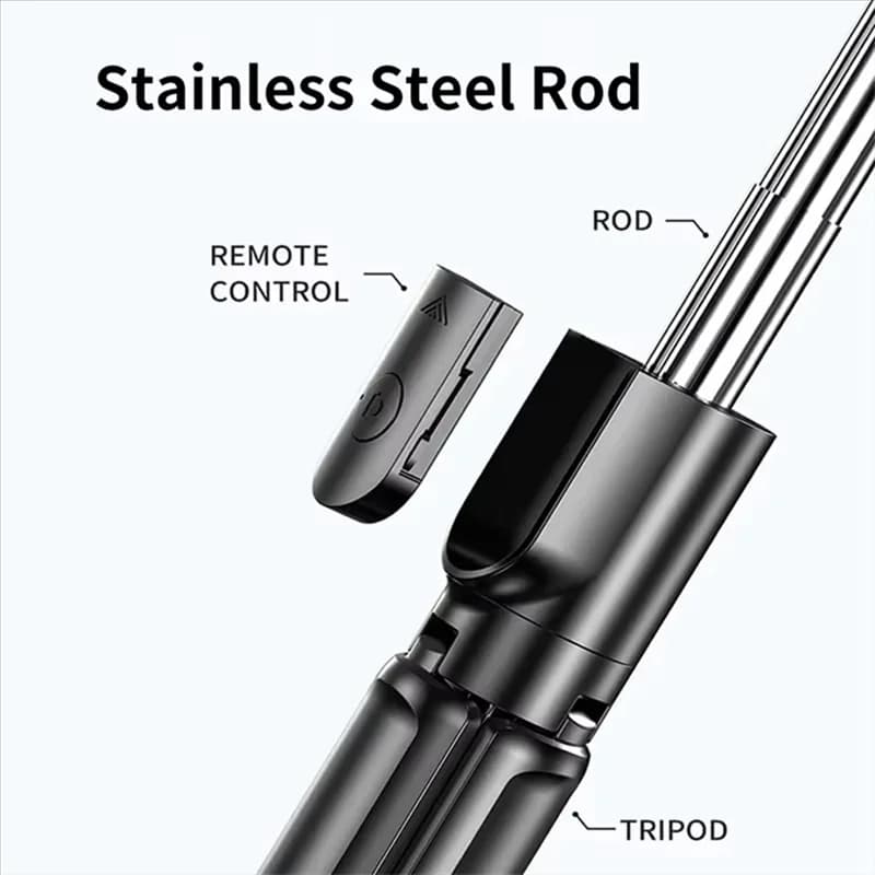 Supporto wireless per selfie stick treppiede estensibile FFYY con telecomando Bluetooth leggero per streaming live mobile