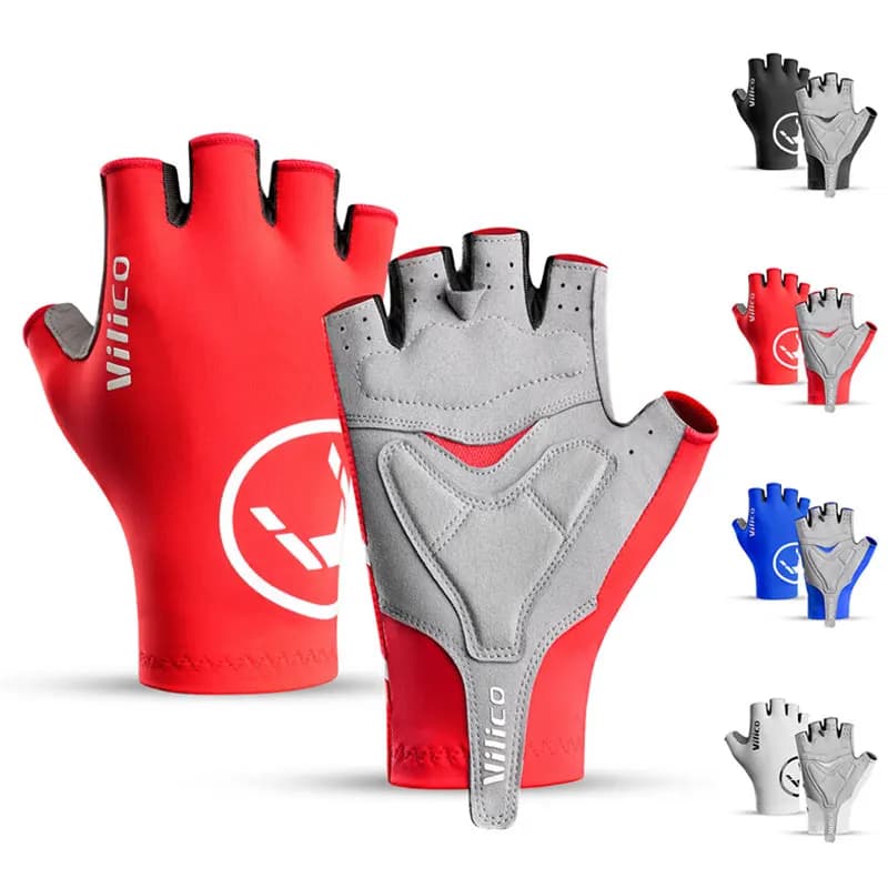 Vilico Professional Outdoor Bicycle Gloves, with Touch Screen Shock Absorption, Anti Slip, Wear-resistant Riding Half Finger Glo