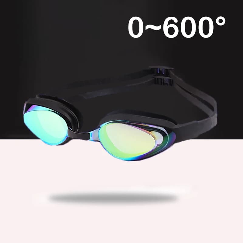 Adults-1.5 To -6.0 Myopia swimming glasses prescription swimming glasses antifog waterproof diopters Diving glasses transparent men woman
