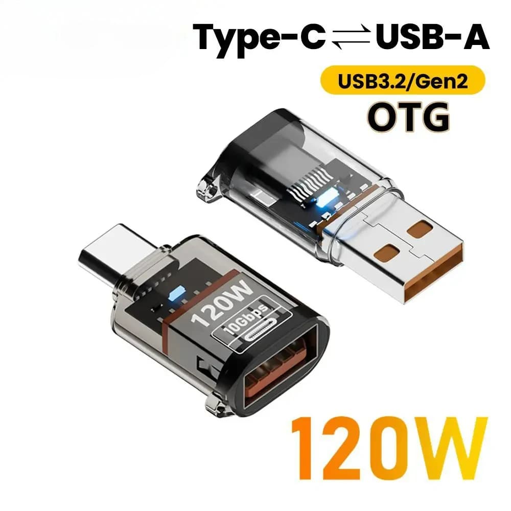 USB Type C 3.2 OTG Quick Charging 120W High Speed 10GB Audio Data Transfer for PC and Tablet