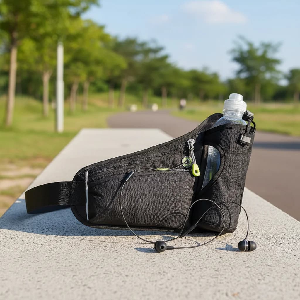 Running Waist Bag with Door Bolt, Men's Watering Waist, Sports Waist Bag for Gym, Running, Cycling, Cellular Door