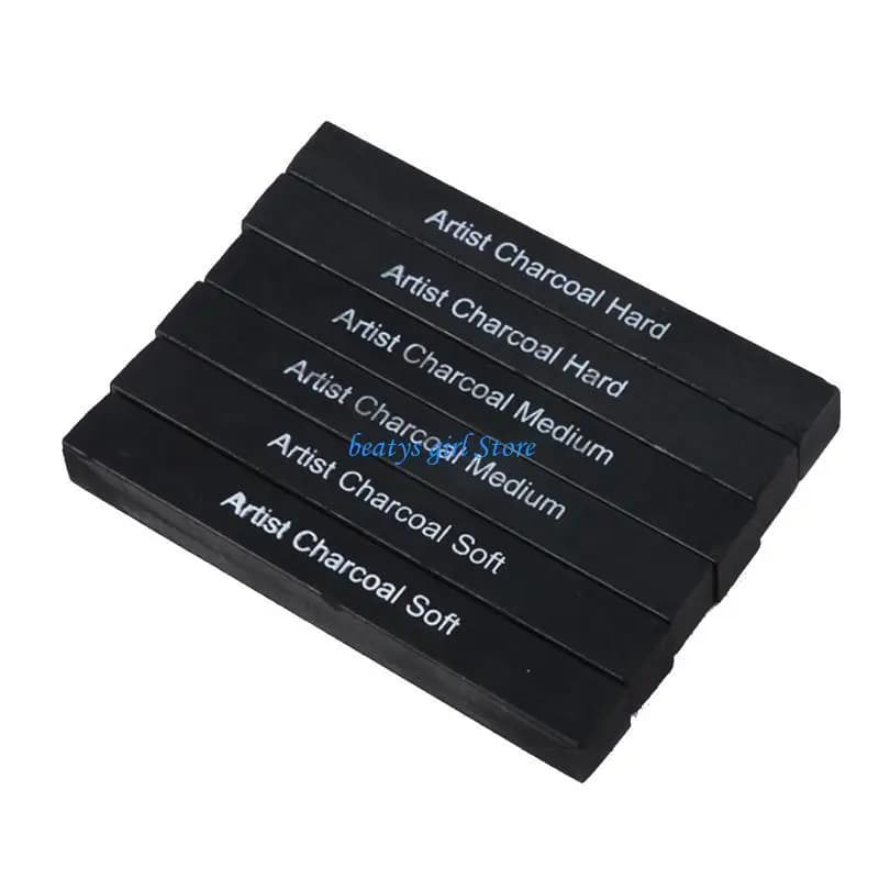 C7AB Drawing Charcoal Sticks Square Black Sketch Pencil for Art Student Child Present
