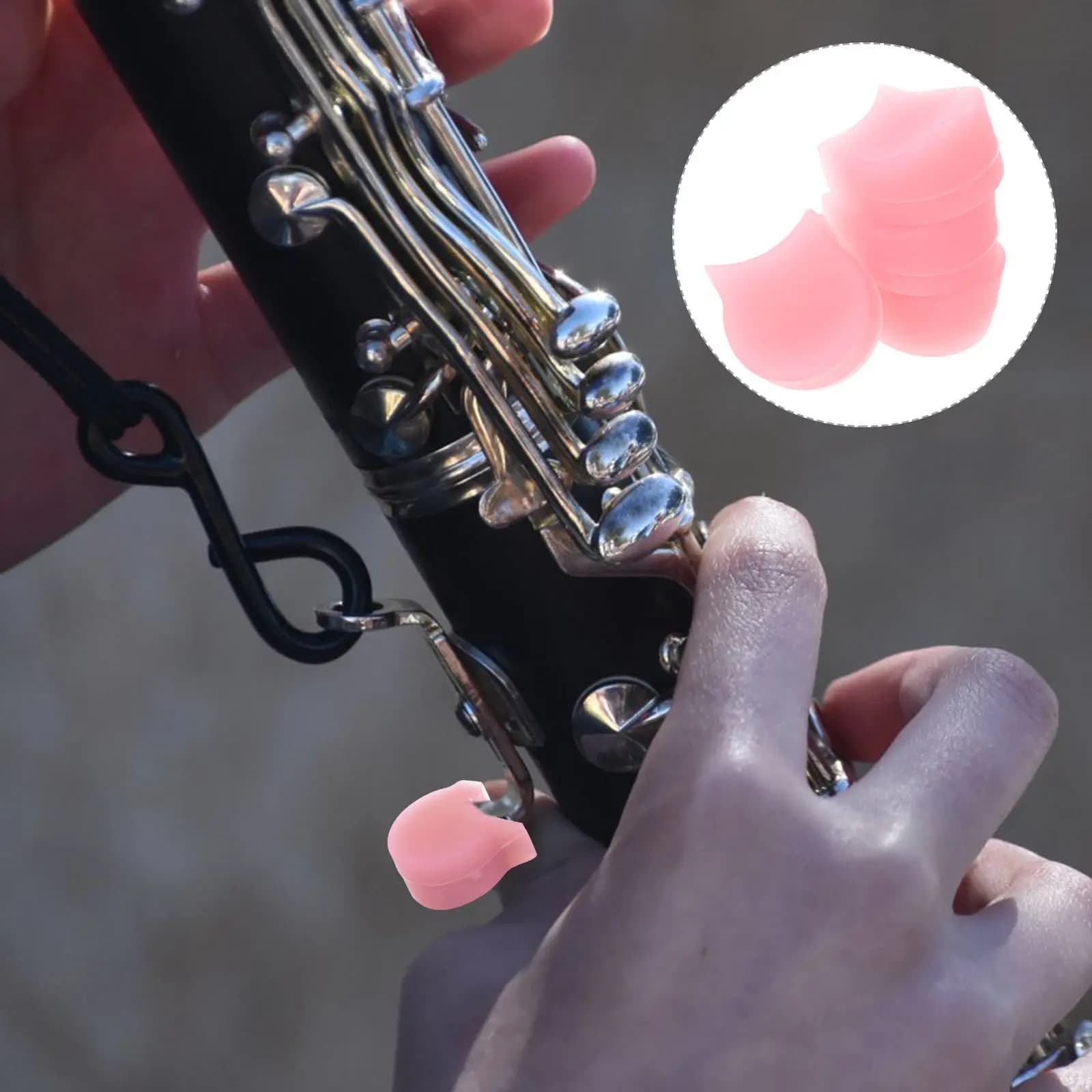 Set di 4 Cuscinetti Ergonomici per Pollice e Dita per Clarinetto, Supporto per Studenti e Musicisti, Allevia il Dolore al Pollice, Stabile