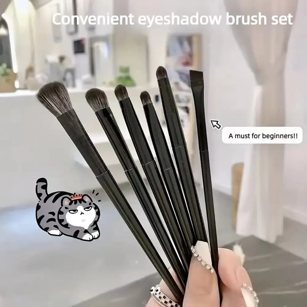 Set di 10 Pennelli per Dettagli Occhi, Pennelli per Ombretto con Setole Morbide, Piccoli Pennelli per Trucco Occhi, Pennelli per Sfumature e Eyeliner