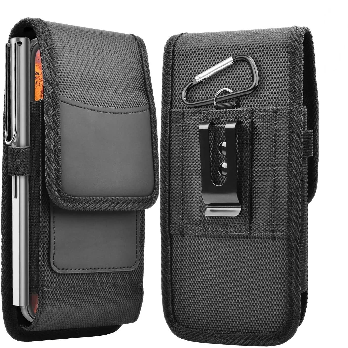 Foliage for Men's Phone Fondina for Cell Phone with Belt Clip Running Waist Travel Camping Case Phone Credit Card Holder Oxford Fabric