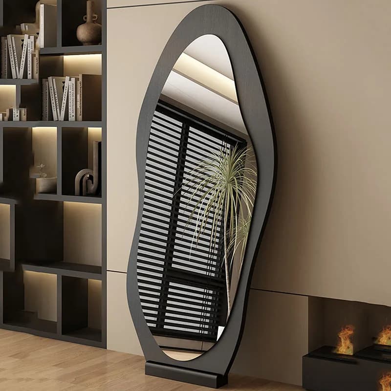 Specchio a figura intera moderno e di lusso, da terra, per soggiorno, camera da letto, bagno, con design irregolare e dallo stile originale, Prodotti per la casa