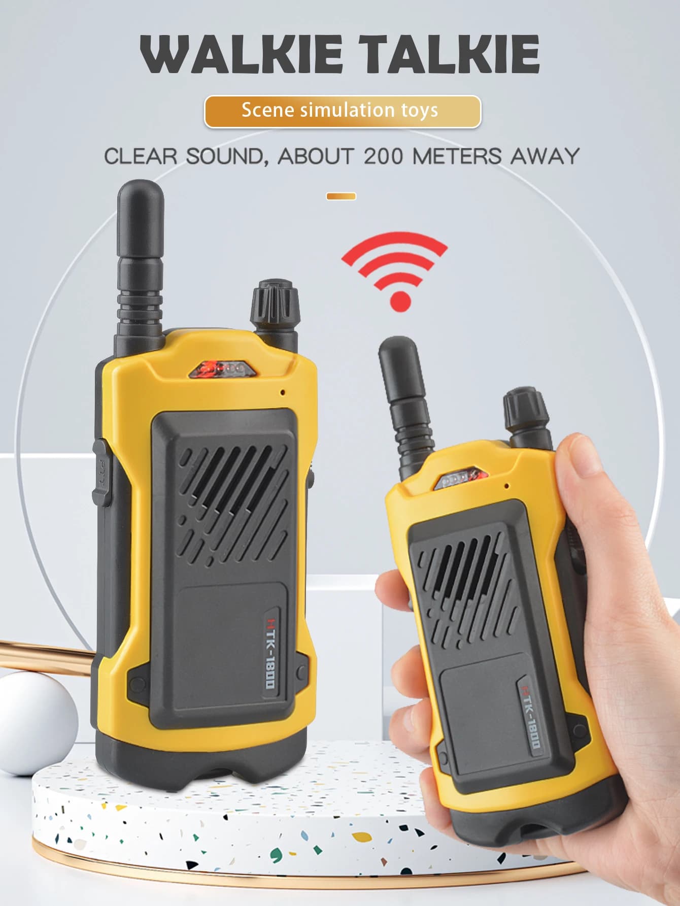 Walkie Talkie per bambini, mini interfono modello 2 pezzi per bambini a lungo raggio escursionismo all'aperto campeggio 3-12 anni giocattoli