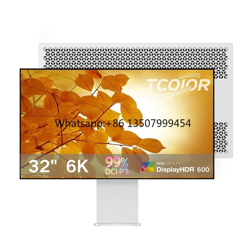 TCOLOR Monitor 32 Inch 6k Display IPS Flat Screen Retina Display G32P with USB-C Thunderbolt 4 Includes Stand for Design Office