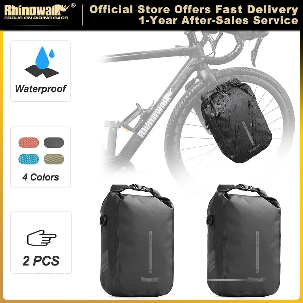 Rhinowalk Borsa per forcella a sgancio rapido per bici 2 pezzi Borsa per veicolo scooter elettrico impermeabile 4L 6L per bicicletta da ciclismo