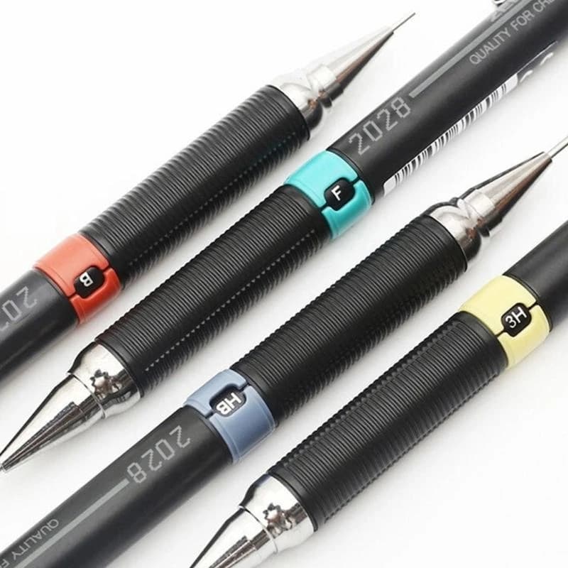 4 Pcs Mechanical Pencils Set Drawing Pencils Sketching Pencils Automatic Pencils 0.3/0.5/0.7/0.9mm for Art Enthusiasts