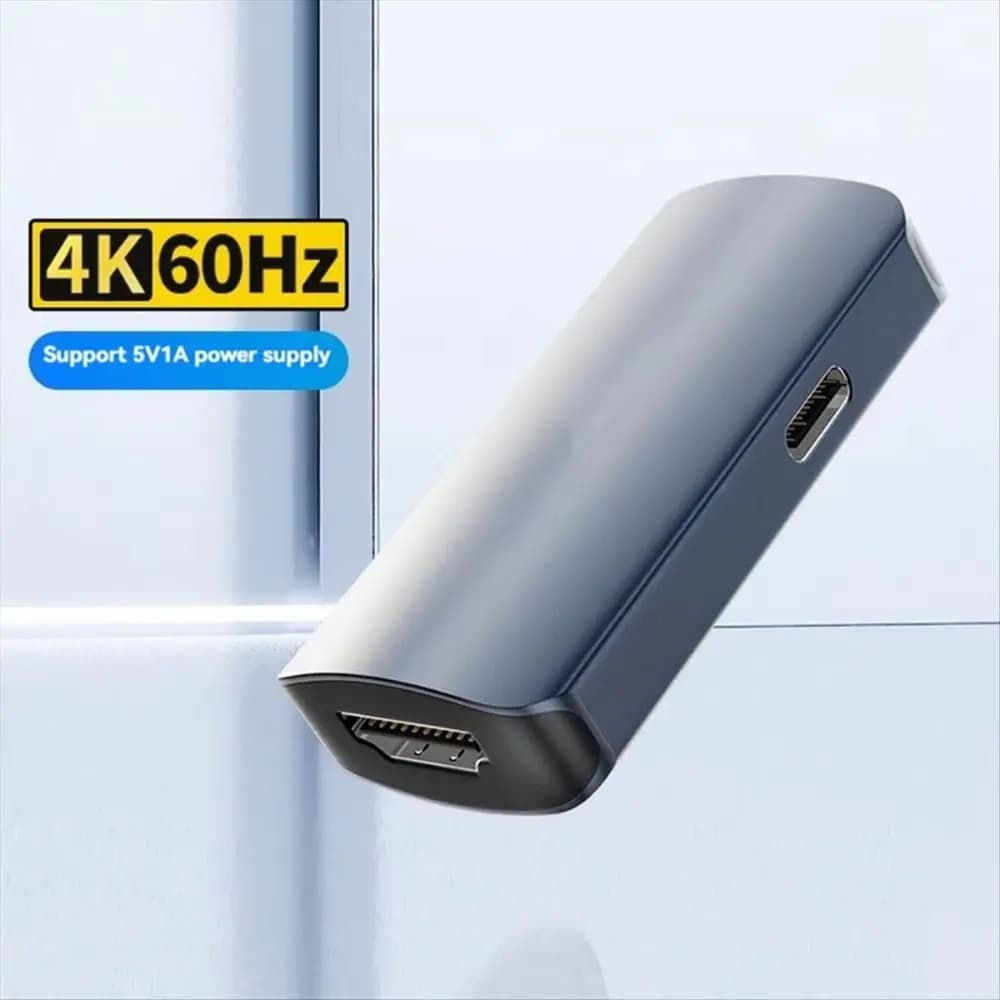 Portable 4K60HZ HDMI to Type C Converter High Speed Universal HDMI Adapter Plug and Play USB C to HDMI Laptop