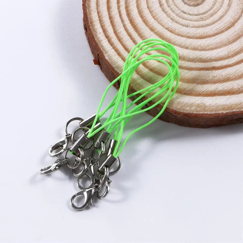 Handmade Materials Anti-Lost Lobster Clasp for Women Key Ring Pendant Hang Rope Mobile Phone Strap Jewelry Making Mobile Phone