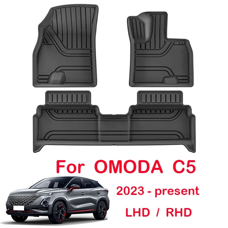 Tappetini per auto per Chery OMODA C5 2023-presente 2025 Tappetino per bagagliaio Tappetino per piedi antiscivolo impermeabile Kit tappeti Cargo Fodere LHD RHD