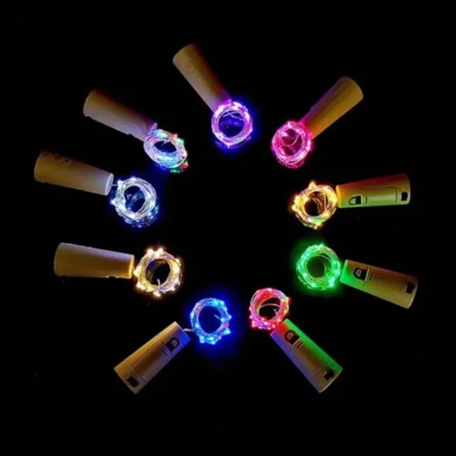1M 2M 3M LED String Lights Copper Silver Wire Fairy Garland Light For Glass Craft Wedding Bottle Stopper Christmas Decoration