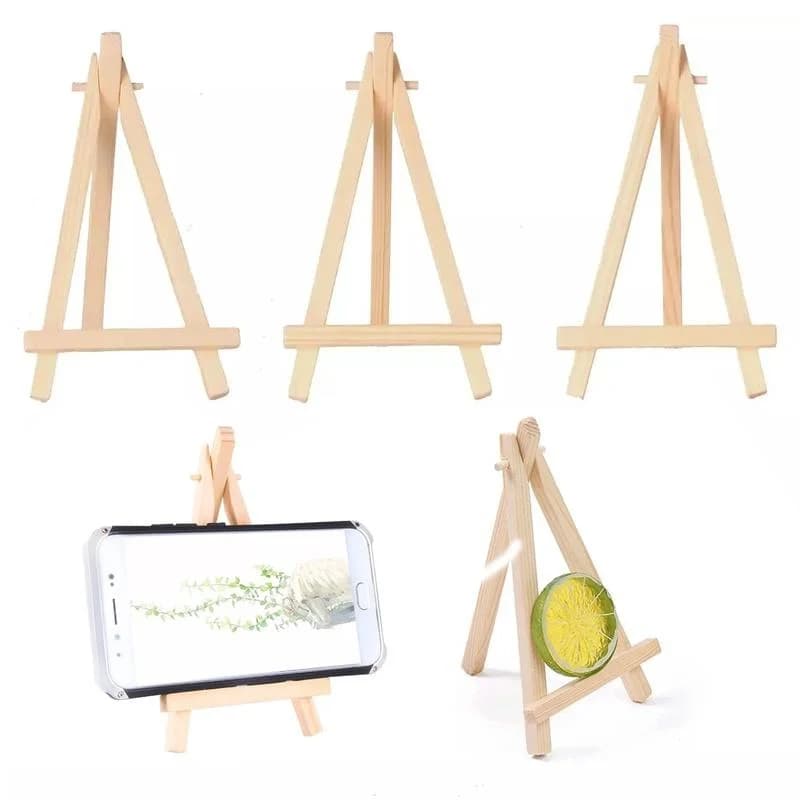 10 pezzi mini cavalletto in legno telaio triangolo tavolo da sposa supporto per carte espositore per bambini pittura artigianale artista forniture
