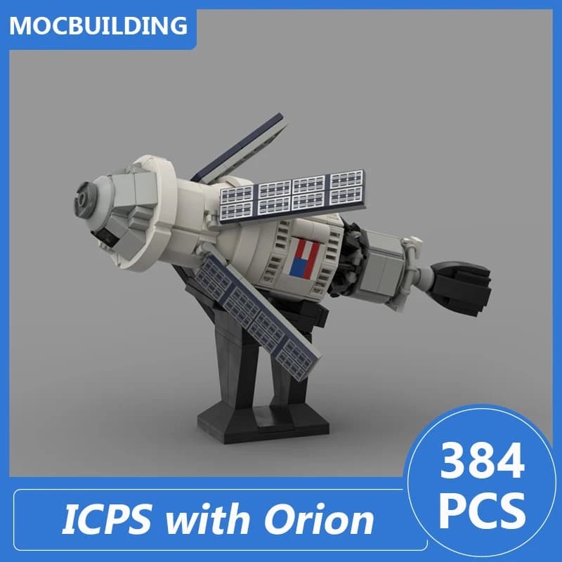 ICPS con nave spaziale Orion scala 1:110 modello Moc Building Blocks fai da te assemblare mattoni spazio educativo giocattoli di Natale regali 384 pezzi