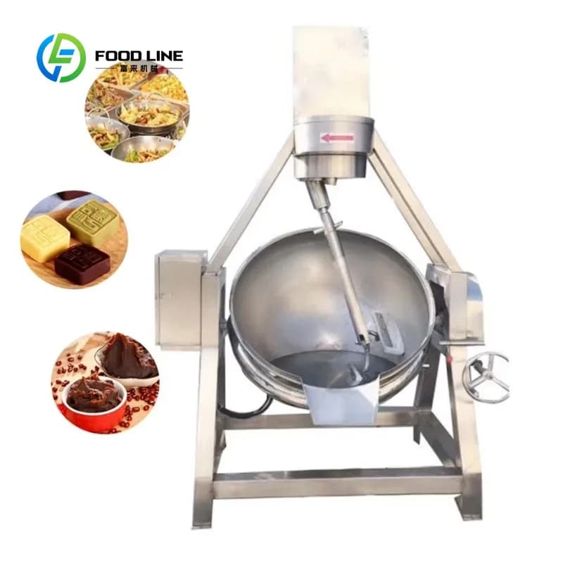 Electric Motor Driven Jacketed Kettle 304 Stainless Steel Energy Saving Easy Operation Commercial Cooking Pot Custom Wholesale
