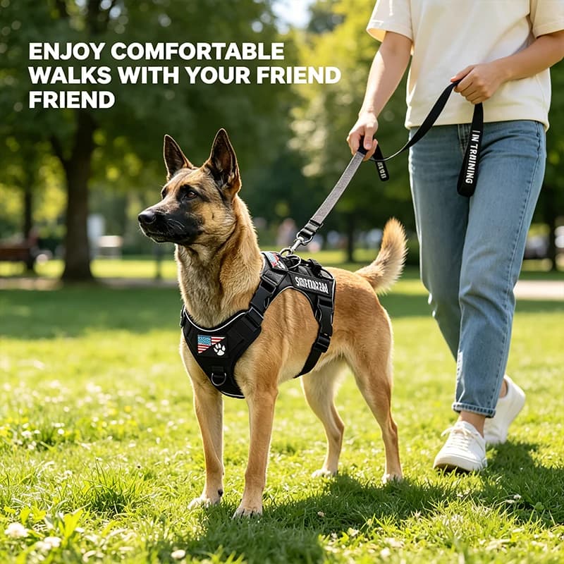 Reflective Dog Harness Vest Adjustable Soft Oxford Inner Mesh Layer Easy Control for Small Medium Large Dogs Pet Harness