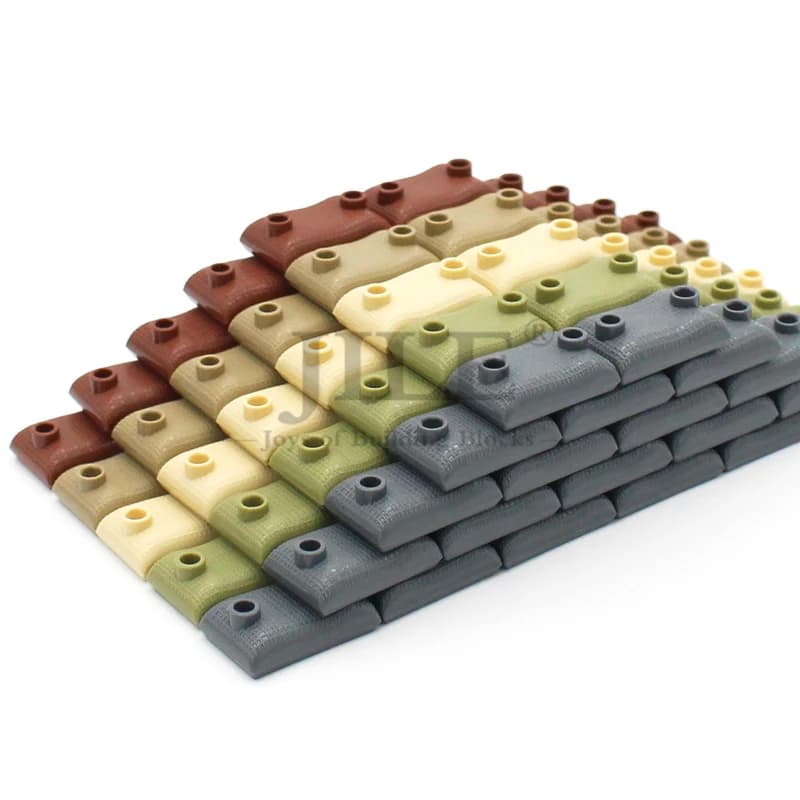 60 pz Moc Building Blocks Sacchi di Sabbia Militari City Street View Esercito Parete Scena Fortezza Mattoni FAI DA TE Set Compatibile Giocattoli Per Bambini