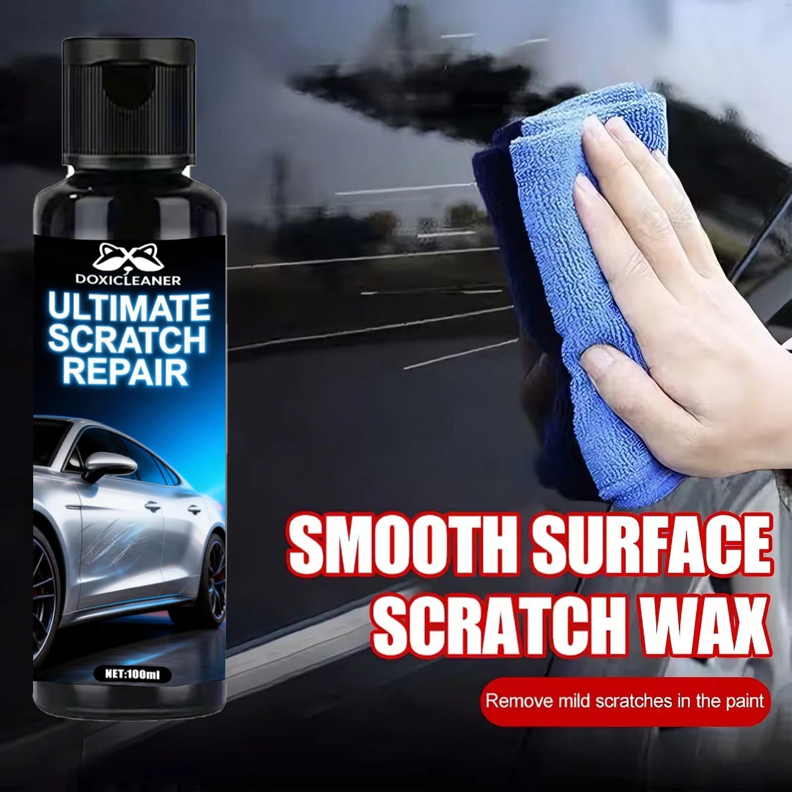 Cera per riparazione graffi automobilistici, kit di riparazione migliorato, per rimuovere graffi, crema lucidante per riparazione graffi auto, per lucidare e