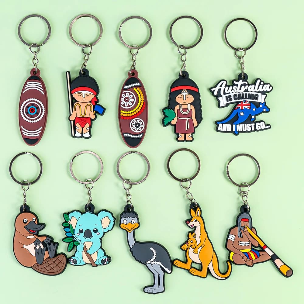 1 pz portachiavi in stile australiano kawaii bradipo struzzo ornitorinco portachiavi accessori chiave auto fantastici amici chiave regalo portachiavi per bambini