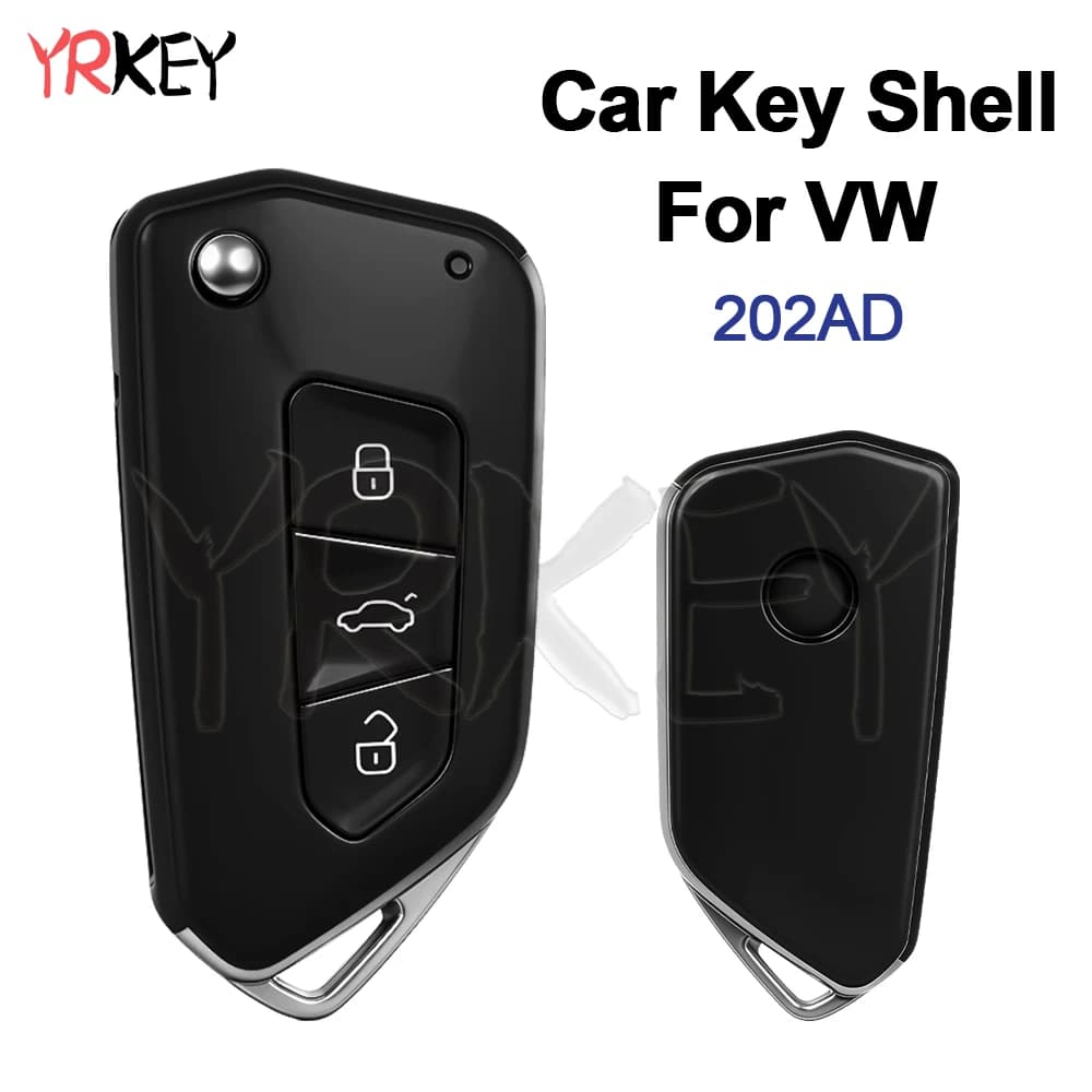 Guscio di ricambio modificato per chiave auto con telecomando a scatto per VW Polo Tiguan Jetta Golf, Skoda, Seat 202AD