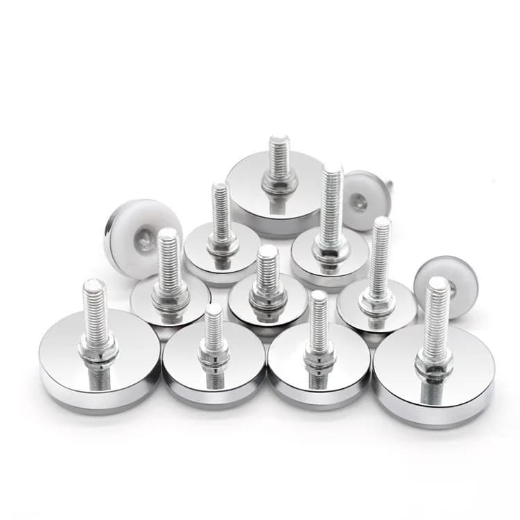 4/8pcs M6 M8 M10 Vite In Piedini Per Mobili Regolabili Viso In Metallo Base In Nylon Scivolo Scivolo Pad Tavolo Sedia Divano Gambe di Livellamento Del Piede