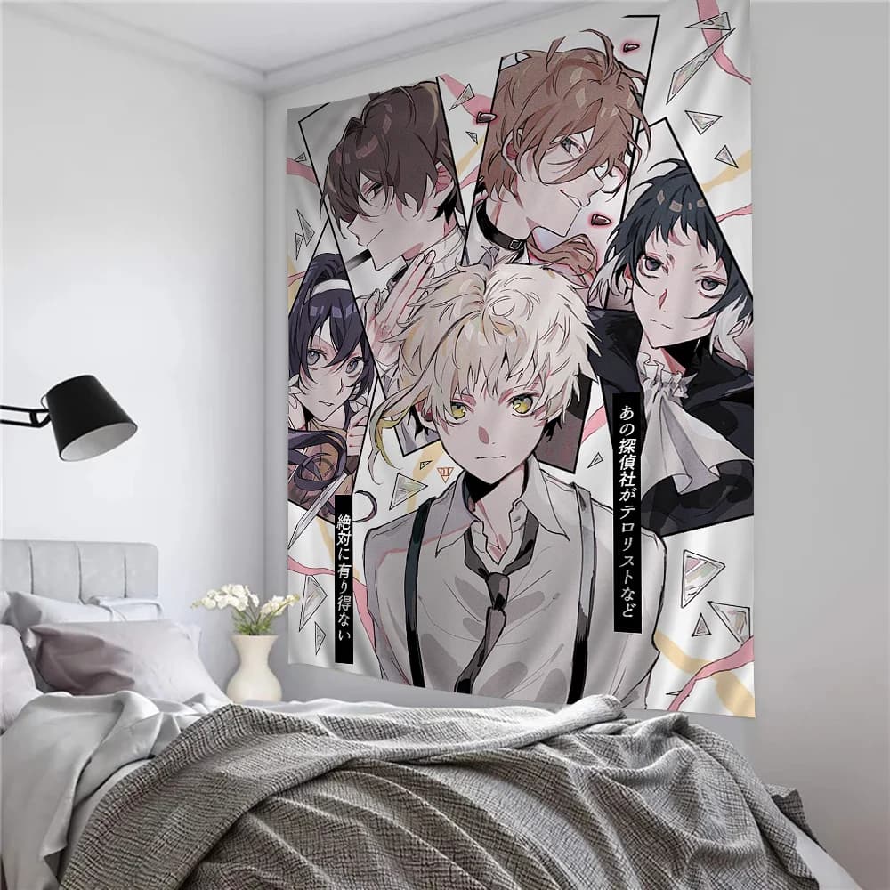 Bungou Stray Dogs Hippie arazzi da appendere alla parete arazzi bohémien Mandala INS Home Decor