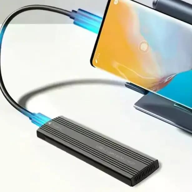 Custodia per disco rigido esterno B-KEY Custodia per disco rigido con protocollo SATA M.2 in lega di alluminio USB C per espansione di archiviazione