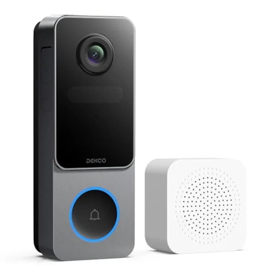 Campanello Video Wireless con Telecamera, Visione Integrale 2K 9:16,170 ° Telecamera di Sicurezza Domestica ad Ampio Angolo, Alimentata a Batteria, con Rilevamento di Movimento PIR e AI per Riconoscimento Umano