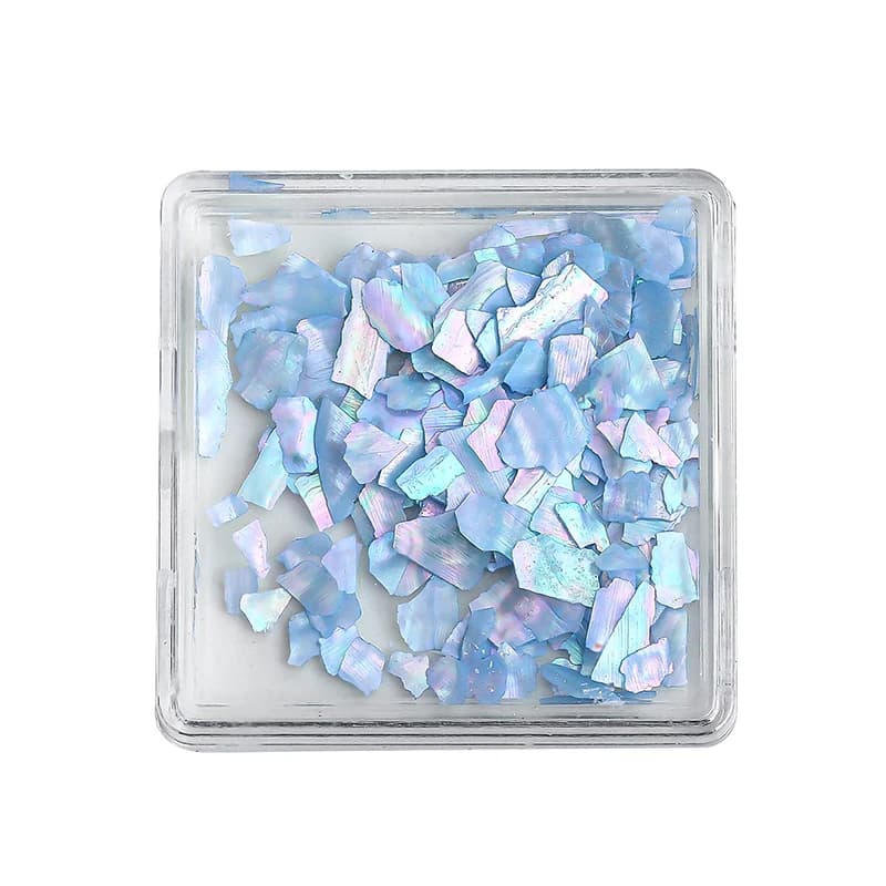 1 scatola Aurora Shell Fiocchi Abalone Unghie Charms Sottile Naturale Irregolare Fetta Conchiglia Pietra Paillettes Manicure Decorazione di Arte