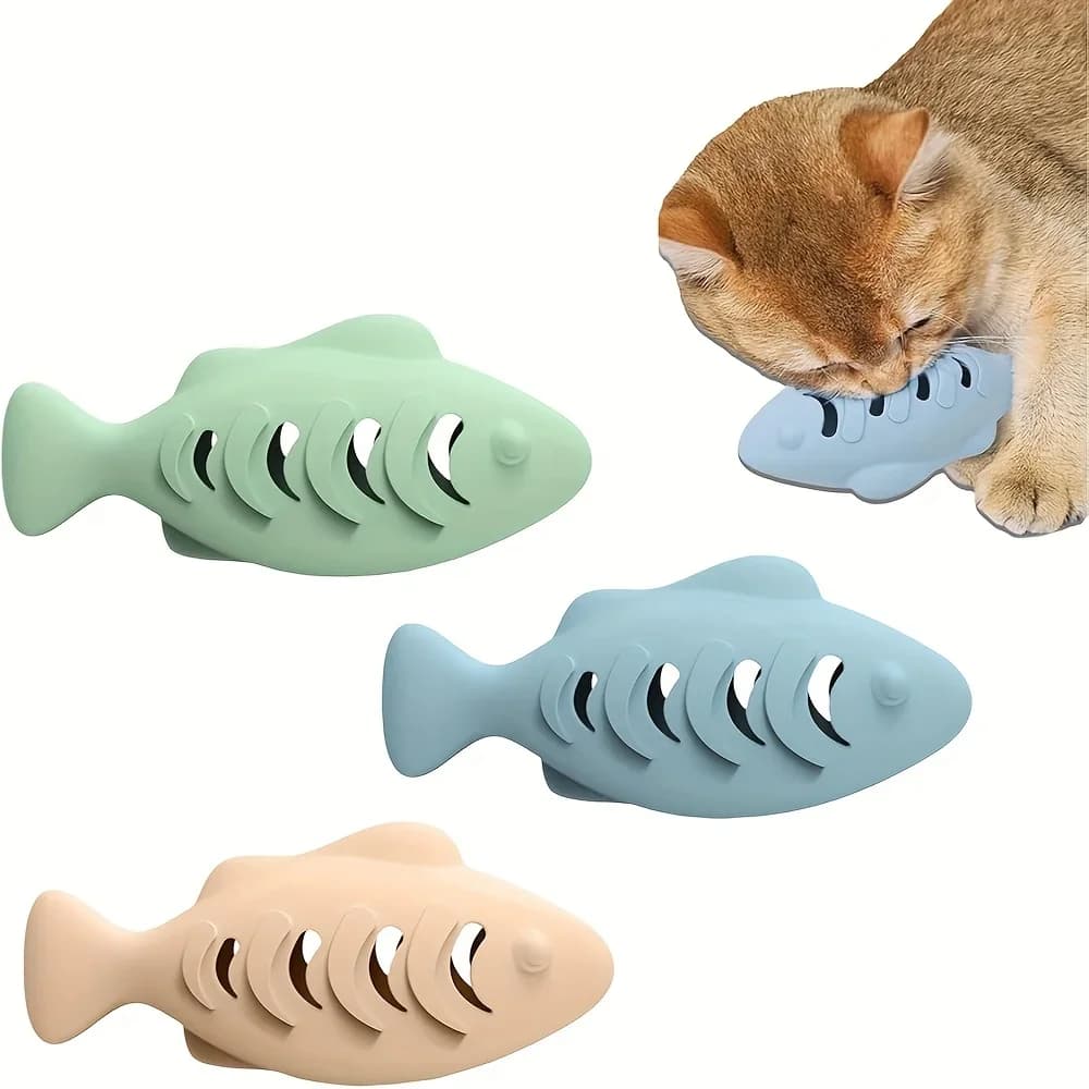 1 pezzo di giocattolo da masticare per gatti a forma di polpo - Dispenser interattivo di crocchette e massaggiagengive, giocattolo in silicone auto-intrattenente per animali domestici