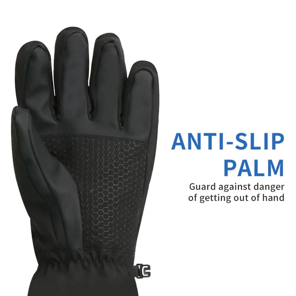 Scaldamani Elettrico con Spina DC, 3 Livelli di Calore, Guanti Riscaldati, Guanti Riscaldati da Moto, Guanti Riscaldati Antivento con Touch Screen