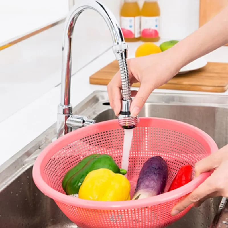 Acciaio Inossidabile Universale 1080 ° Testina Girevole per Rubinetto da Cucina, Estensione per Lavabo, Aeratore Anti-Schizzi