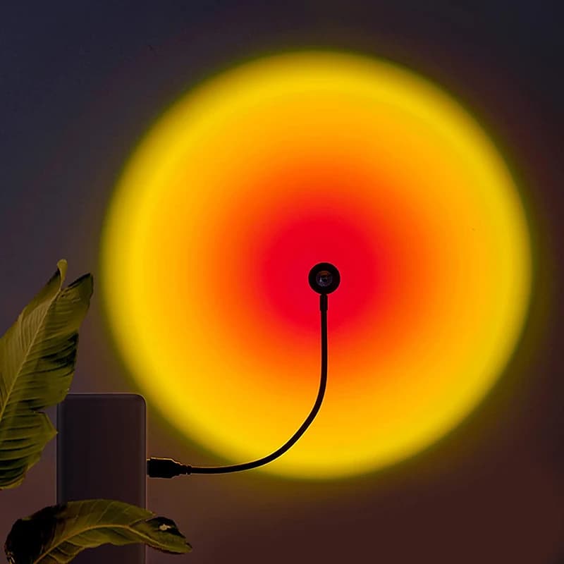 1x USB Sunset Lamp LED Rainbow Neon Night Light proiettore fotografia Wall Atmosphere Lighting per camera da letto Home Room Decor Gift