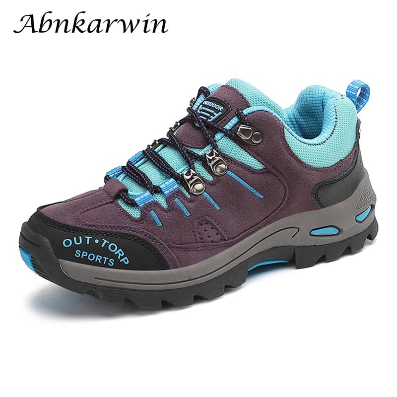 Women's professional trekking shoes Suede 2022 outdoor hiking shoes mountain sneakers climbing economics