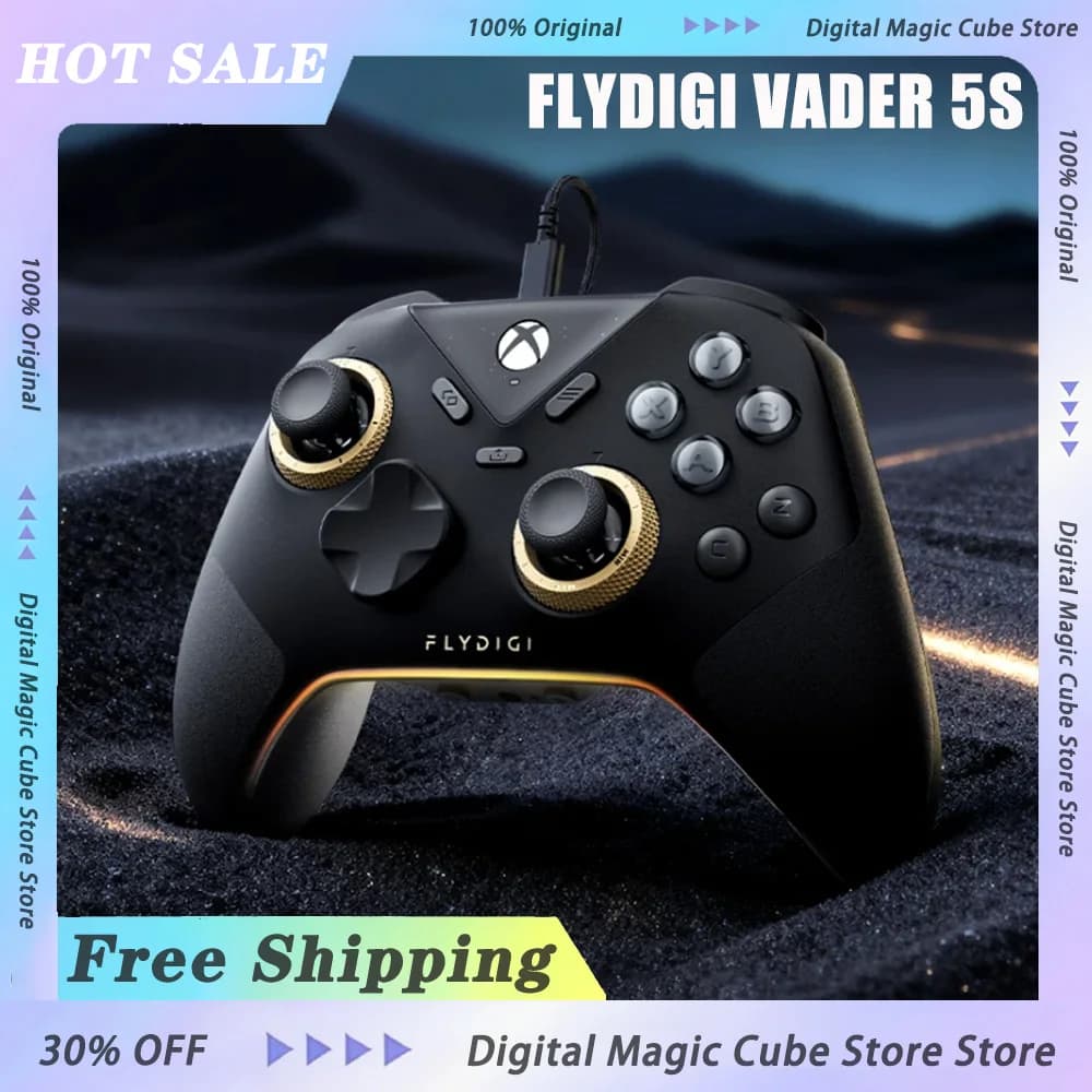 Flydigi VADER 5S Wired Game Controller FORCEFLEX Adjustable Tension Joysticks Gamepad for Xbox Series X|S Xbox One PC Accessory