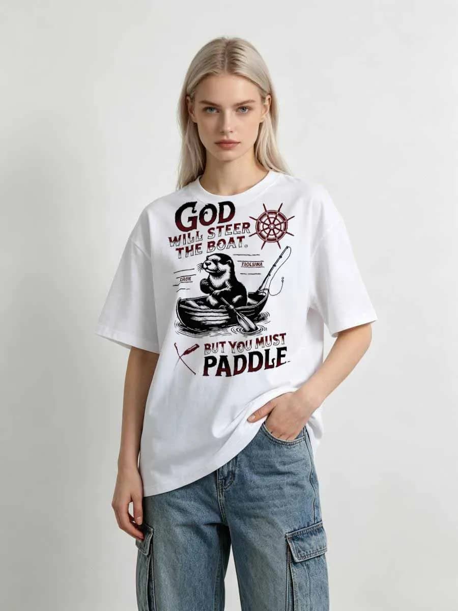 T-Shirt Traspirante con Motivi Floreali, Vegetali, Fruttati, Erbacei, Aromatici, Radici, Steli, per il Tempo Libero